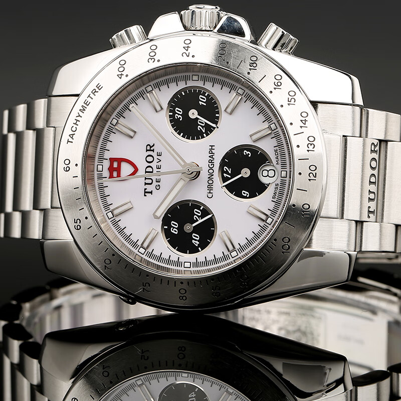 【二手95新】帝舵20300-93570白 heritage chrono自动机械41mm男士