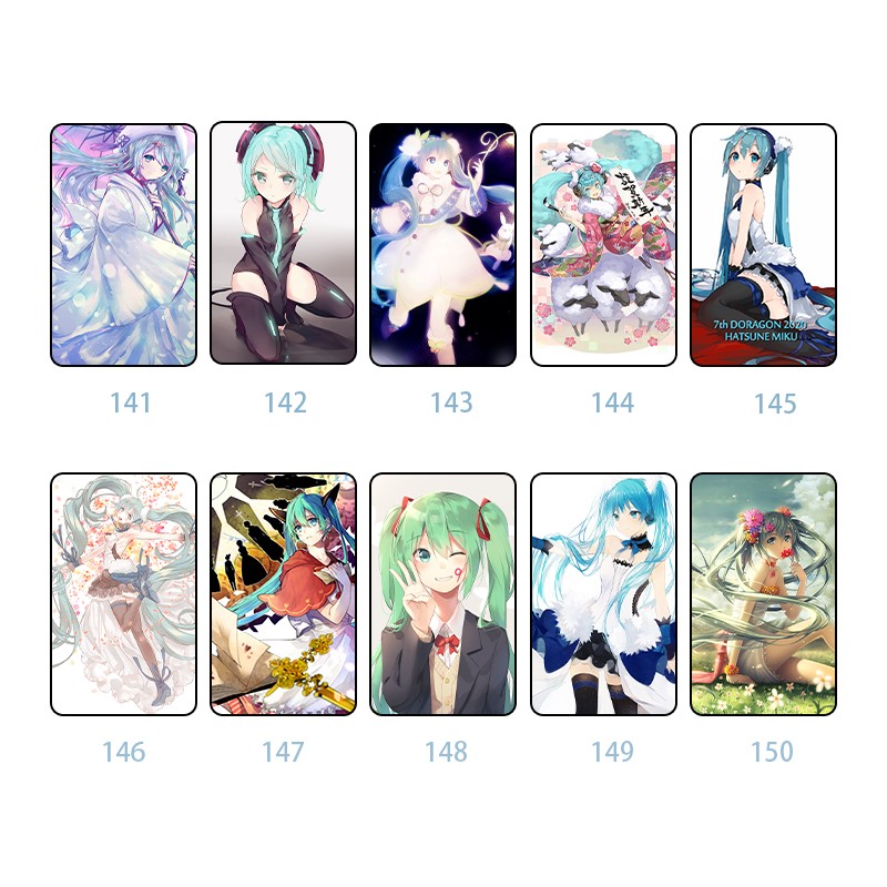 豫群荟初音未来卡贴定制定做二次元贴纸饭卡学生动漫高清磨砂水晶公交