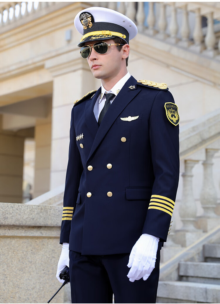 高端礼宾服新式保安工作服男春秋套装秩序服装深蓝色售楼处形象岗礼宾