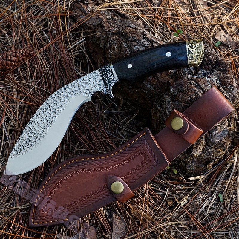 尼泊尔军弯刀 廓尔喀军刃户外狗腿开山刃大号开刃弯刃军刀加长尼布尔