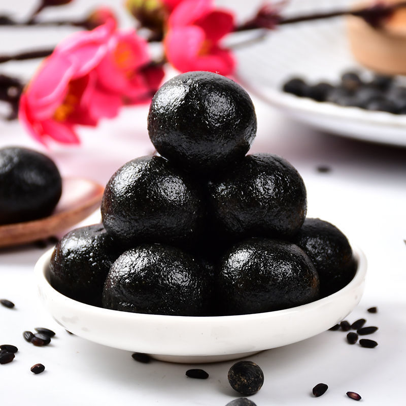 黑芝麻丸手工九蒸九晒九制芝麻丸乌发蜂蜜丸10枚