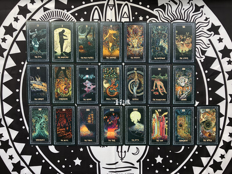 权爵 棱镜塔罗牌 prisma visions tarot 耀光塔罗桌游卡牌 单牌(6*10.
