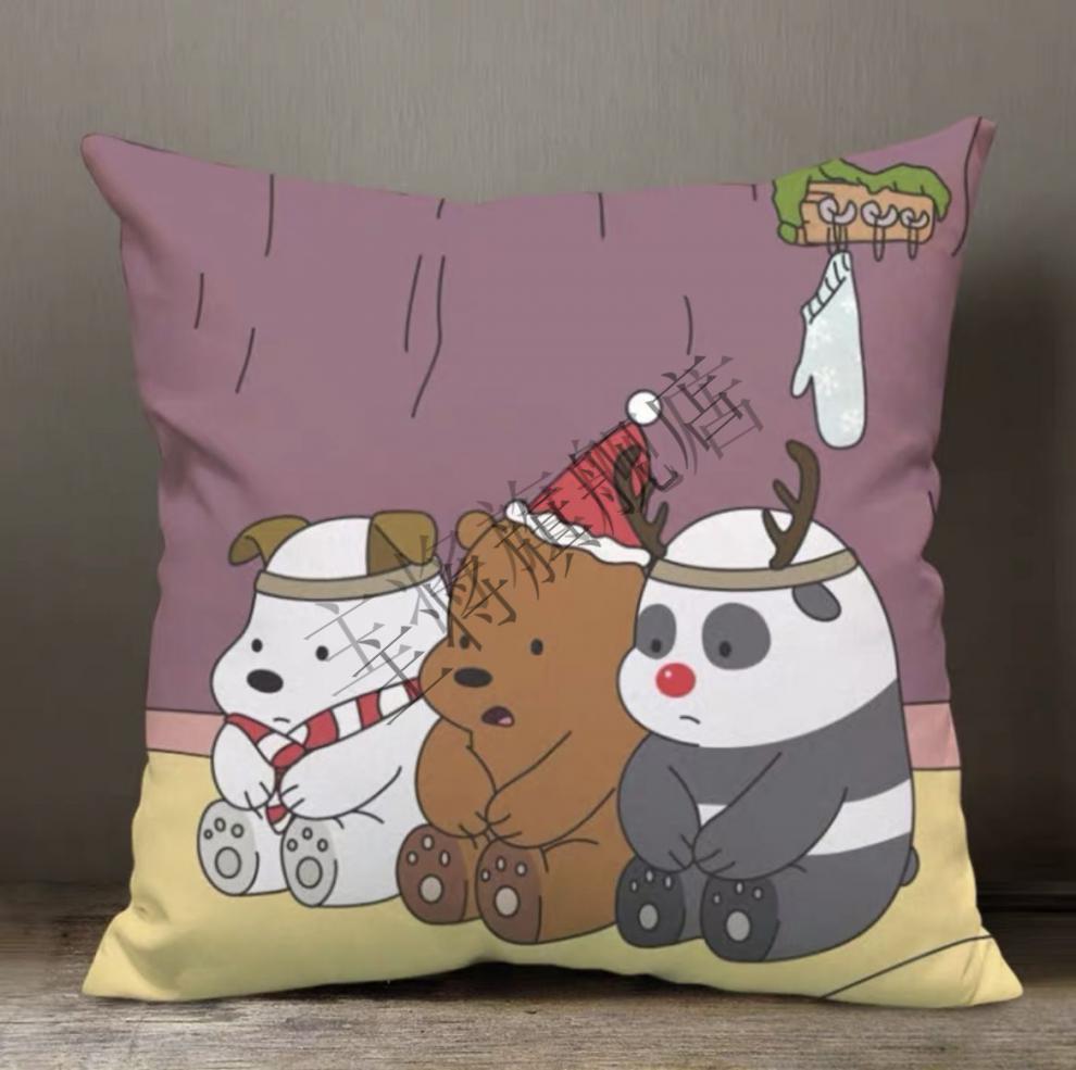 汇奥二次元卡通动漫咱们裸熊周边抱枕沙发靠垫女友生日礼物现货速发dd