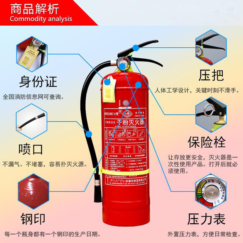 手推式灭火器价格图片