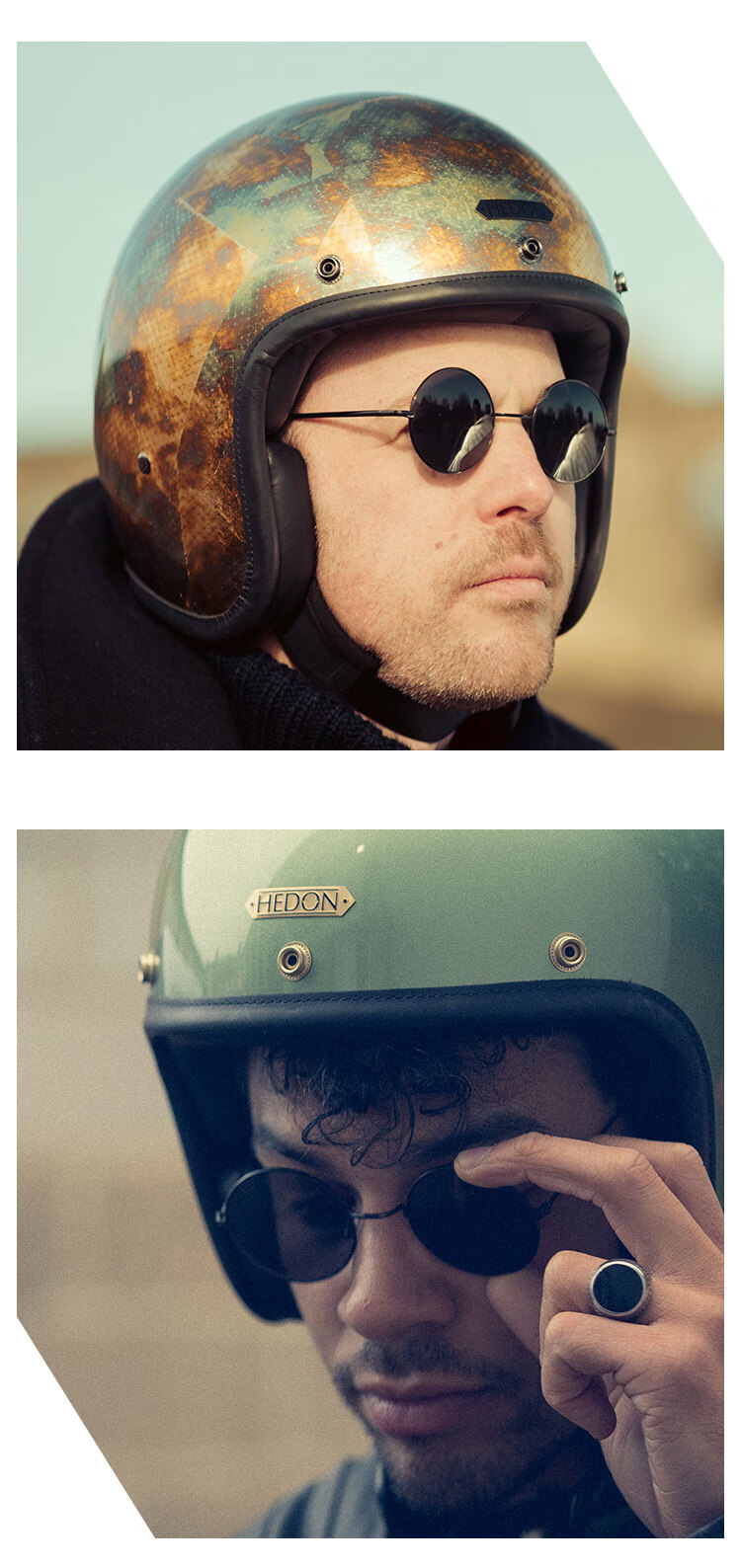 英国黑豆头盔vespa摩托车碳纤维复古哈雷印第安拿铁半盔亚光黑边2xl