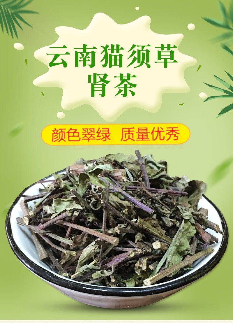 貓須草特級野生男女腎茶500克貓須草茶可搭降l尿酸茶高尿酸茶化石草貓