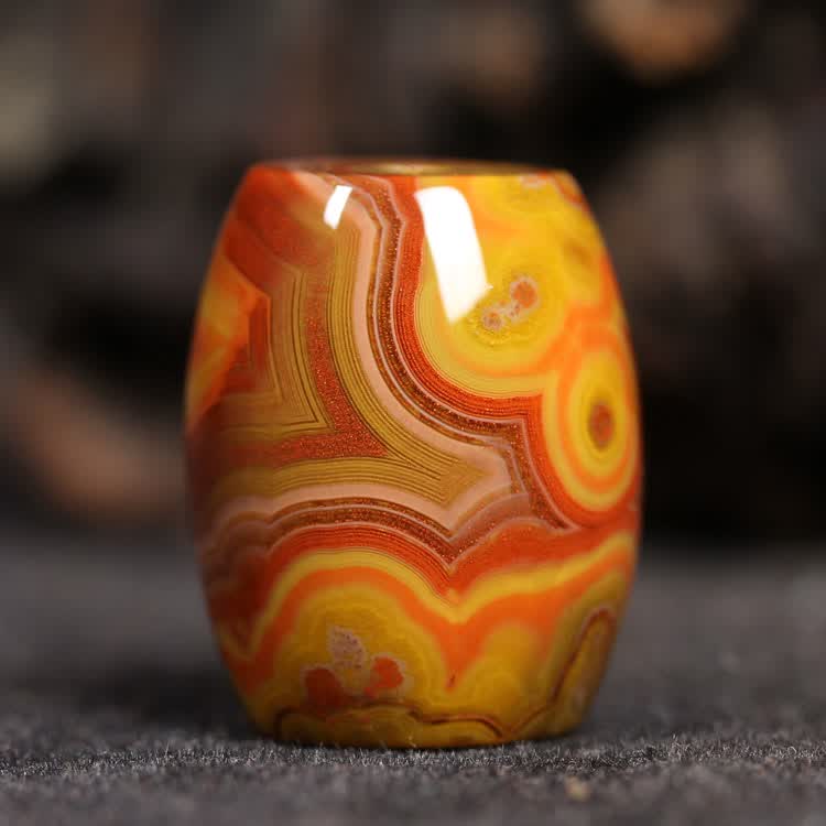 奢曼蒂专柜 特色桶珠10-20直径宣化战国红玛瑙桶珠顶珠金刚菩提佛珠