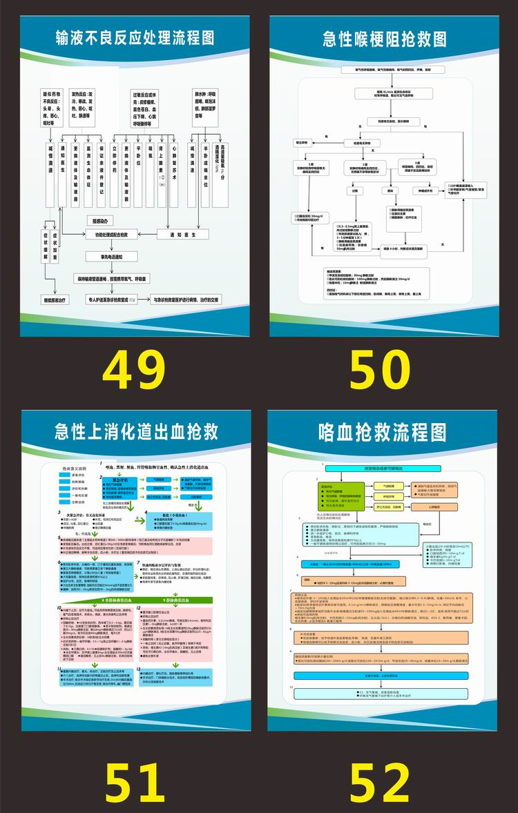 醫院搶救室急救流程步驟掛畫過敏性性休克反應心肺復甦搶救流程圖pp