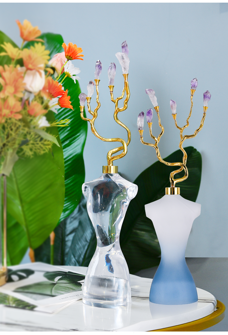 佰摆饰现代简约轻奢风人物服装店创意旗袍摆件样板间室内艺术品软装