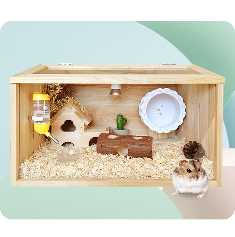 仓鼠笼子超大别墅刺猬仓鼠饲养箱防越狱金丝熊豚鼠基础实木大号保温箱