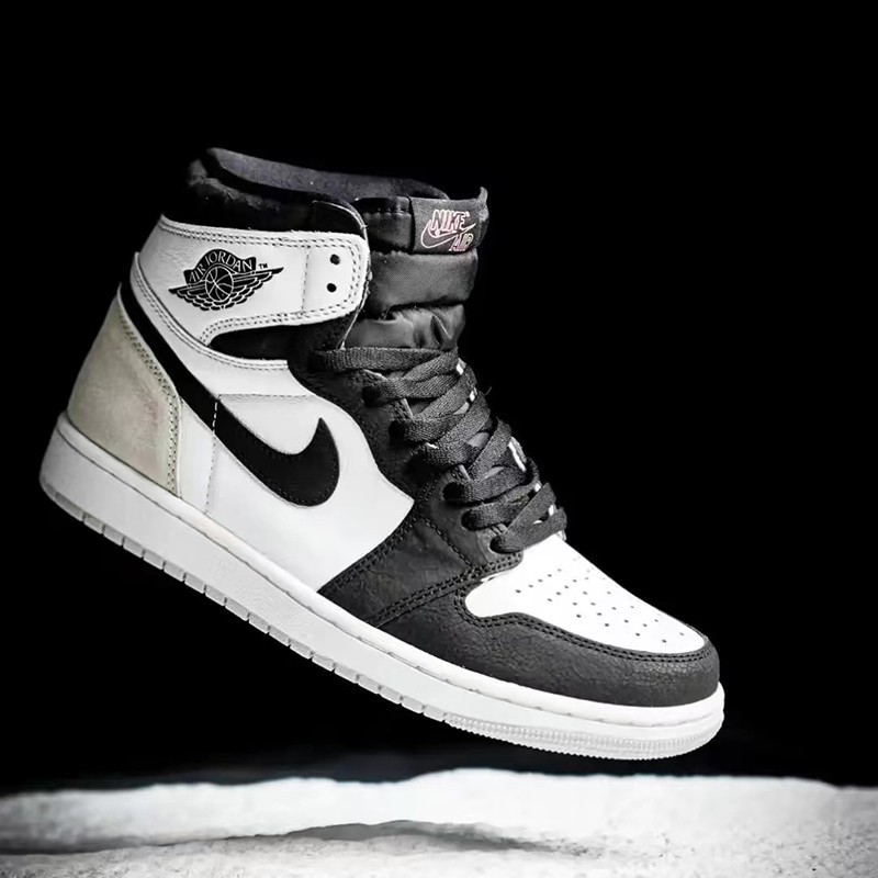 nike/耐克 air jordan 1 aj1黑灰禁穿 影子叛逆高帮男女篮球鞋555088