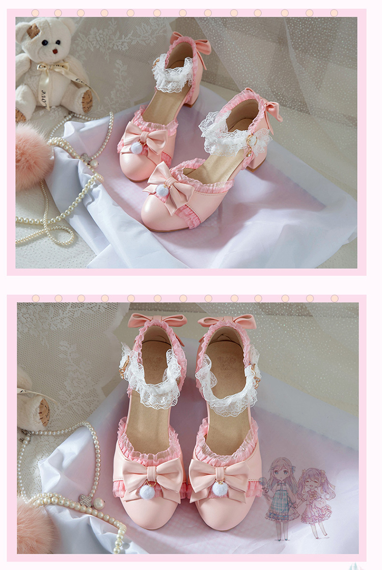 女童凉鞋萝莉塔鞋子儿童高跟鞋小女孩包头lolita鞋中大童公主鞋瑞央
