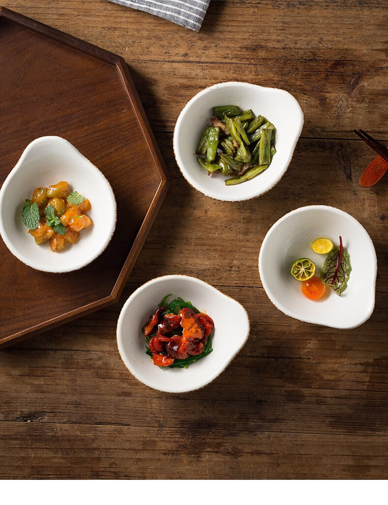 火锅蘸料碟调味碟家用创意醋碟油碟日式带把陶瓷调料碟酱油碟小菜碟子