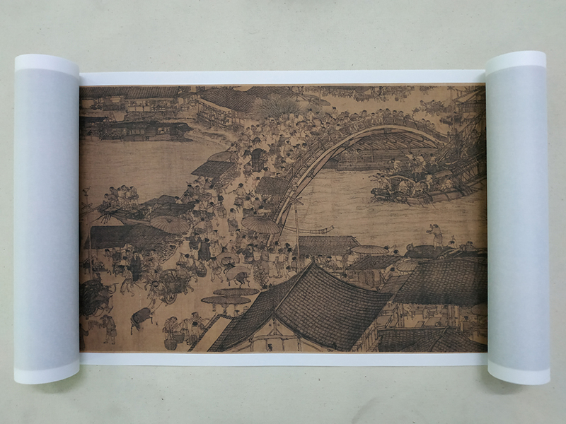 清明上河图仿真画 张择端清明上河图古画复制品仿真艺术微喷国画原色