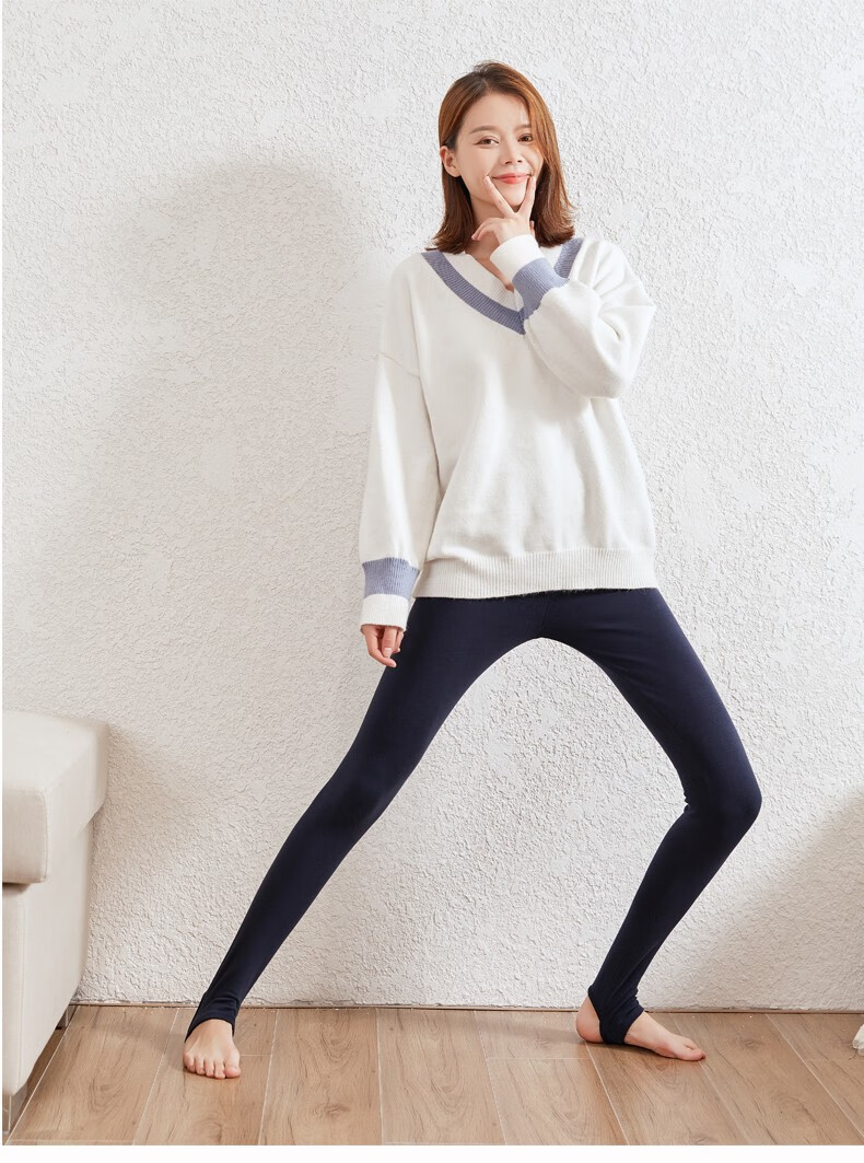 脚蹬裤女 夏季薄款踩脚打底裤女裤棉裤踏脚裤九分长裤外穿弹力显瘦