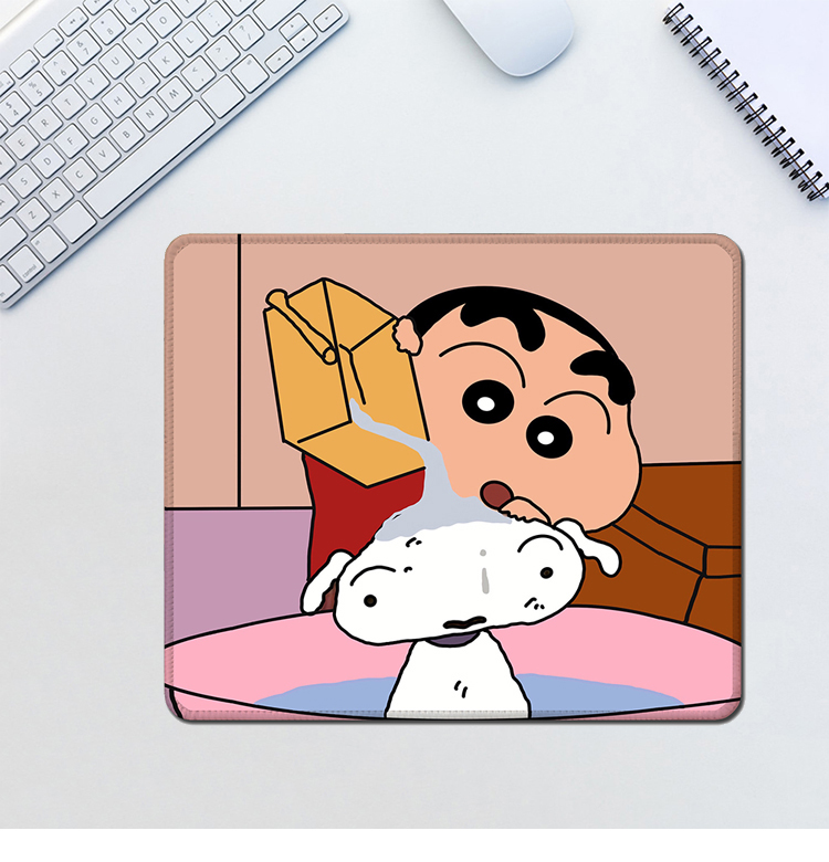 魔兽世界鼠标垫蜡笔小新可爱搞怪卡通鼠标垫锁边动漫小号笔记本游戏大