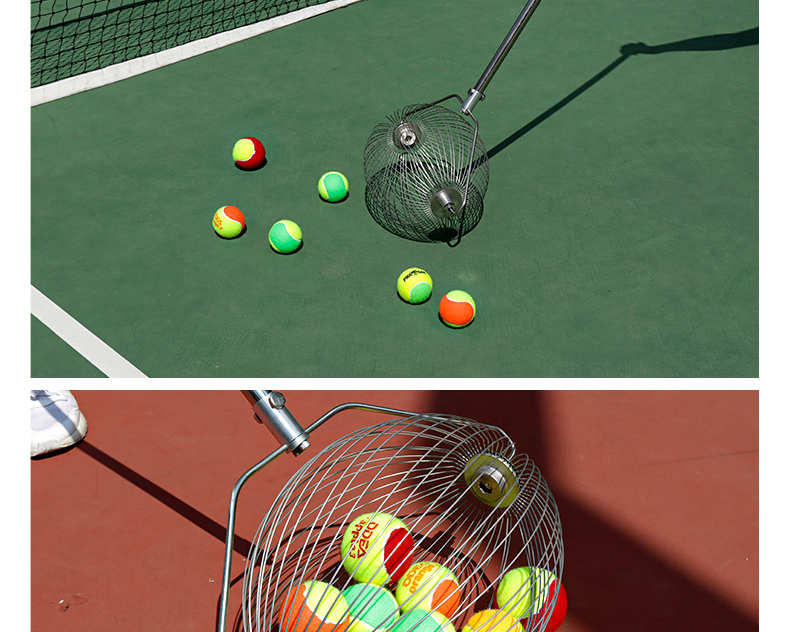 网球捡球器网球捡球器筒乒乓球高尔夫球自动收集神器便携可调节滚动式