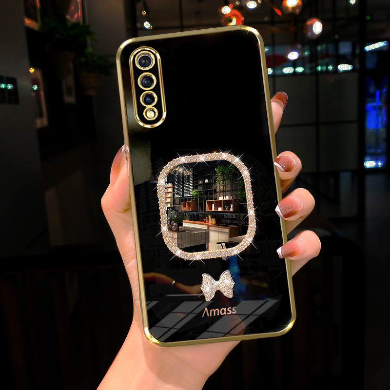 jlior vivoy7s手机壳带镜子女简约直边viv0丫7s镜头保护v1913a硅胶套