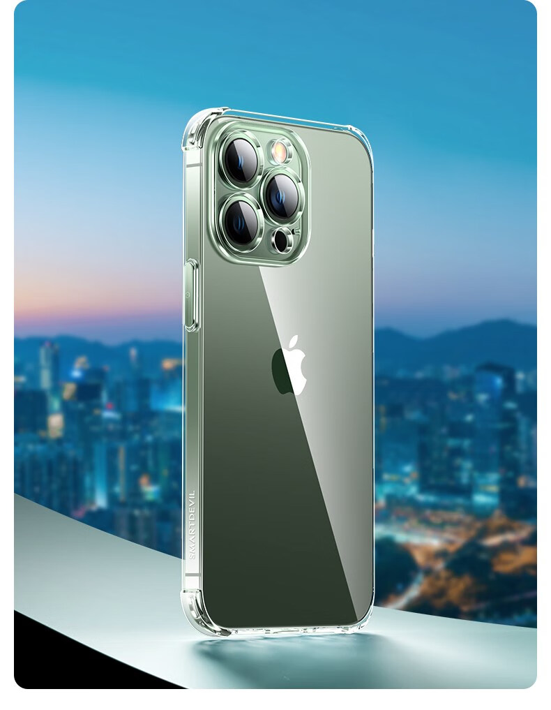 闪魔适用苹果13手机壳iphone14气囊13promax防摔12por新款11透明14pro