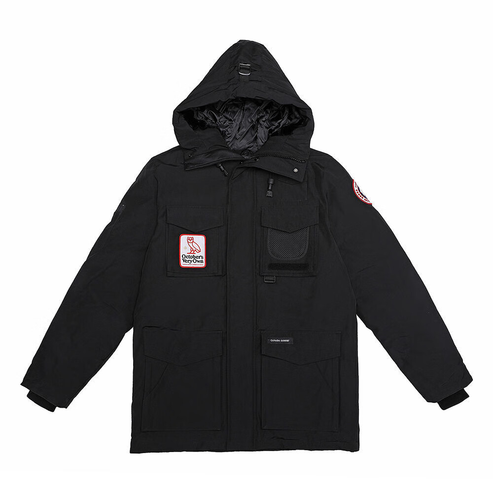 加拿大奢品2021大鹅羽绒服男男ovo猫头鹰联名连帽羽男女外套户外中长