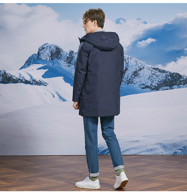 【90%灰鹅绒】beanpole滨波 秋冬男士压胶轻薄休闲保暖鹅绒羽绒服轻