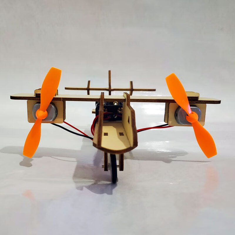 儿童科技小制作发明滑行飞机模型小学生玩具科学手工作品材料094双桨