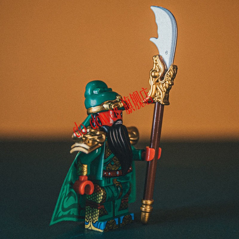 乐高lego三国小侠人仔积木第三方人物刘备关羽张飞拼装玩具生日礼物