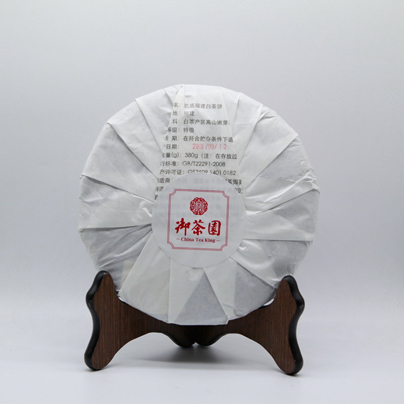 御茶园茗茶2018年坑底福建白茶饼古树茶贡眉茶叶特级原料380g_现价230