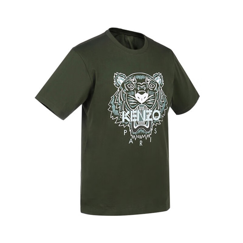 kenzo高田贤三短袖男士棉质圆领虎头logo图案短袖t恤fb55ts0654sd99