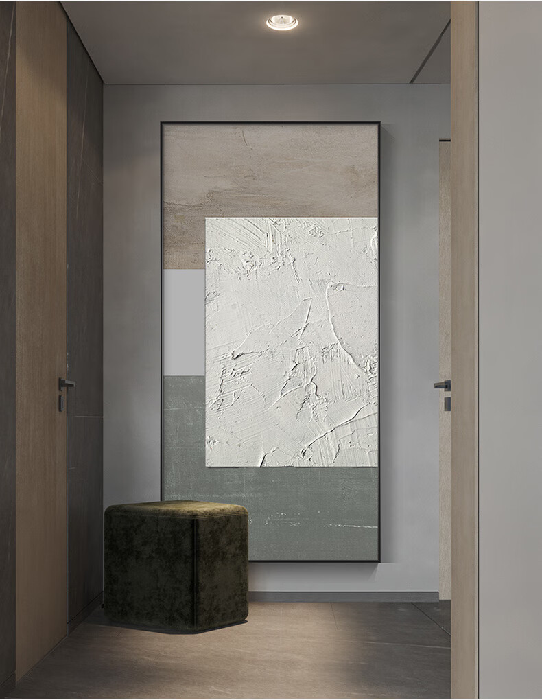 翠佳蓝色告白现代简约侘寂风玄关画抽象艺术极简走廊大幅玄关装饰画