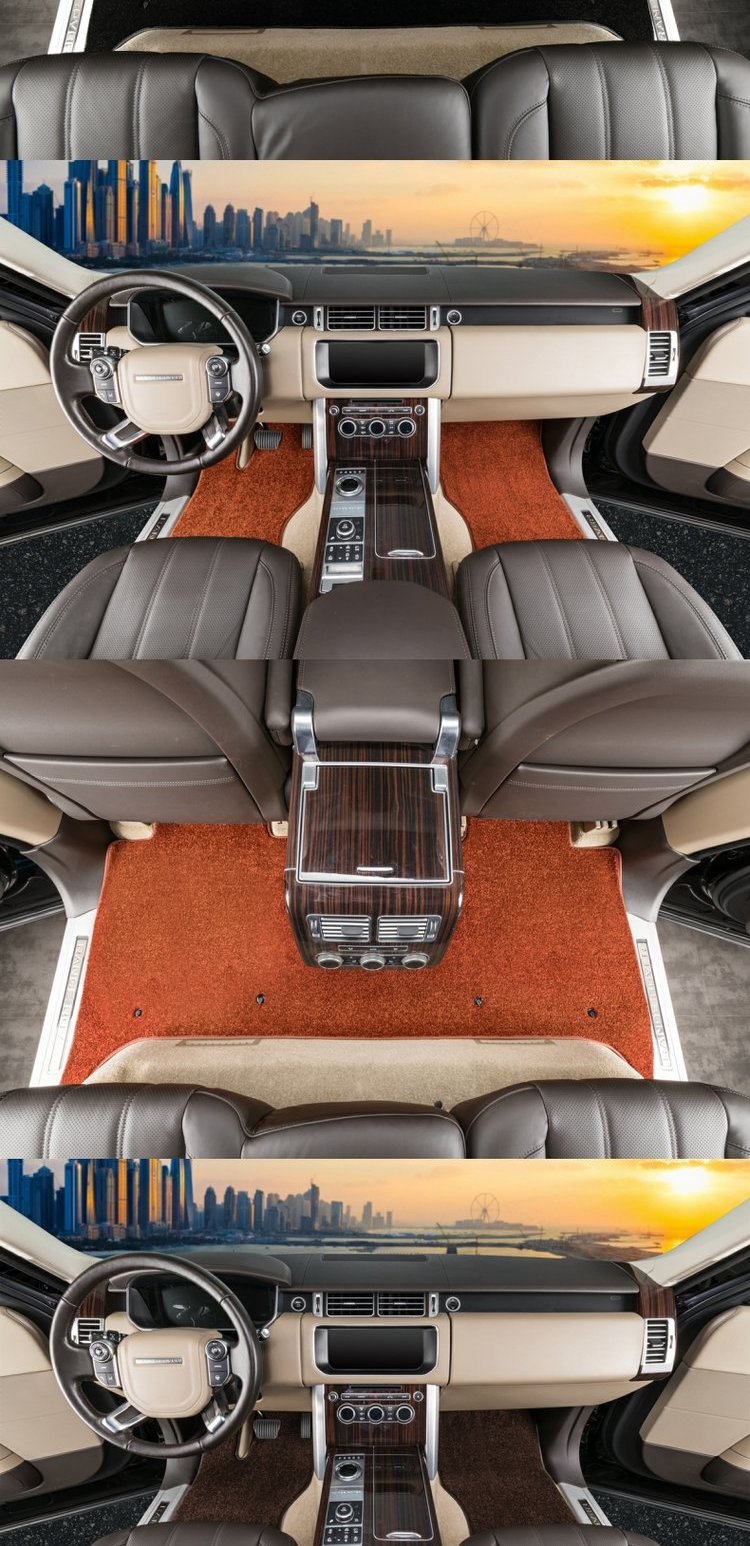 适用于路虎揽胜传世加长版创世版原车地毯脚垫发现345原厂绒专用汽车