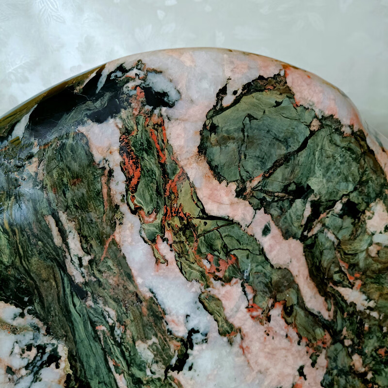 宏火阁礼品 奇石青海七彩石观赏石天然原石摆件国画石乔迁办公居家