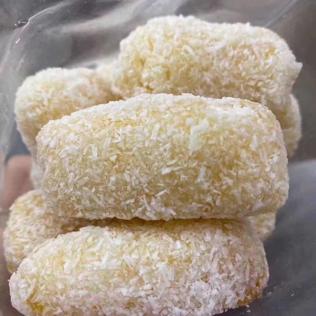 潮汕特产正宗华河椰丝球枣椰蓉老虎蛋枕头酥大金果童年零食150g 椰蓉