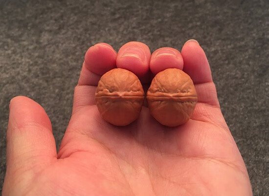 入古 野生京八棱秋子核桃小手捻 精文玩狮子头绣球粗筋麒麟官帽桃心