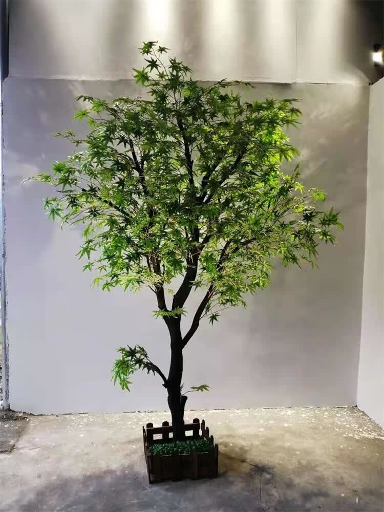 涞思芊品质保证仿真红枫树假树大型室内植物绿植室外商场造景枫叶树