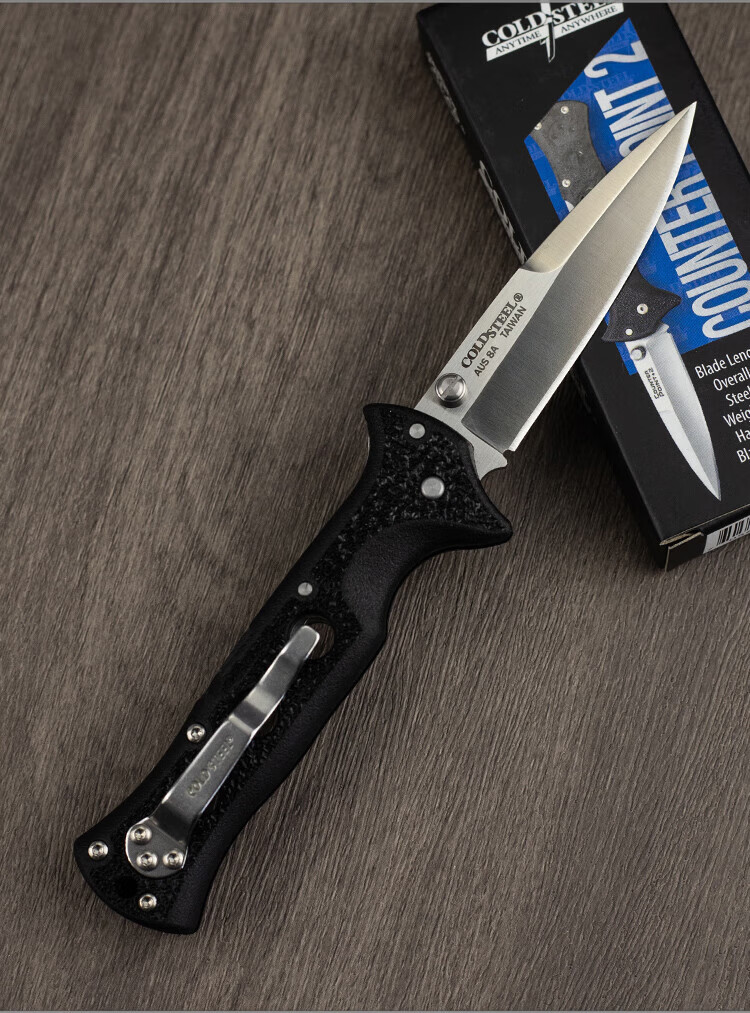 cold steel冷钢 美国户外便携战术不锈钢高硬度小折叠刀进口 白色 60