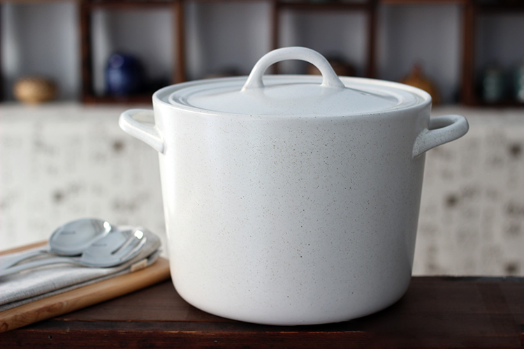 锂辉石耐高温桶型砂锅大容量创意陶瓷煲汤砂锅炖锅澳洲炖锅汤锅 6升釜