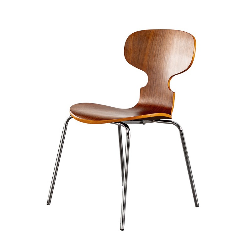 壹拾壹厅蚂蚁椅北欧餐椅设计师款中古家用餐厅椅咖啡厅靠背椅 原木色7