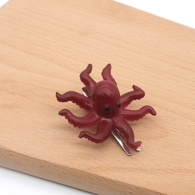 朋趣 网红发卡排骨发夹pvc仿真大虾搞怪个性侧边夹子头饰 大青虾发卡