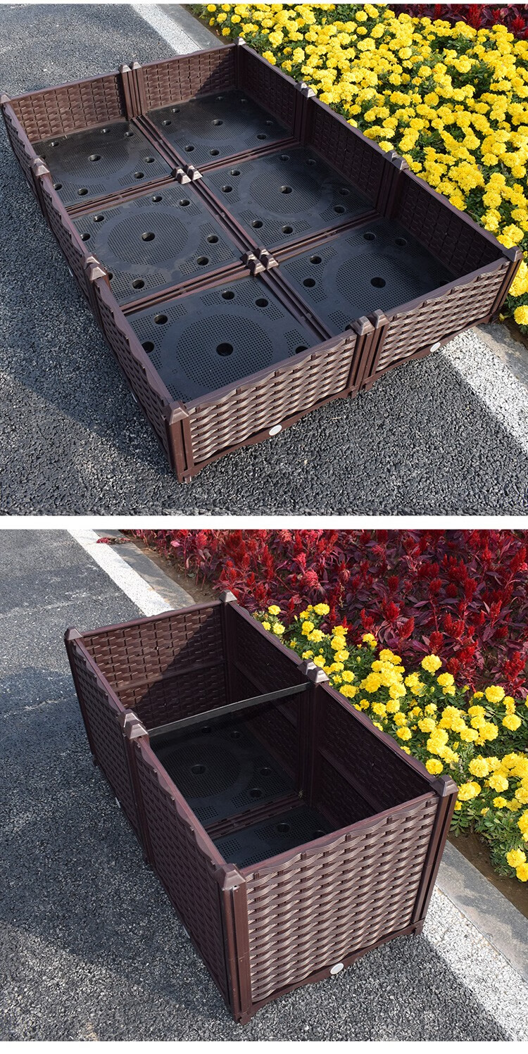 种菜盆阳台种植箱家庭花槽花箱塑料种植盆室内长方形花盆有机蔬菜阳台