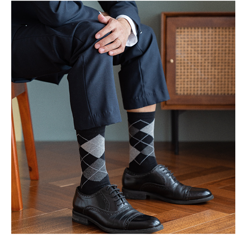 西装袜皮鞋袜子男士英伦西装长筒正装绅士西裤长袜春秋中筒黑色商务