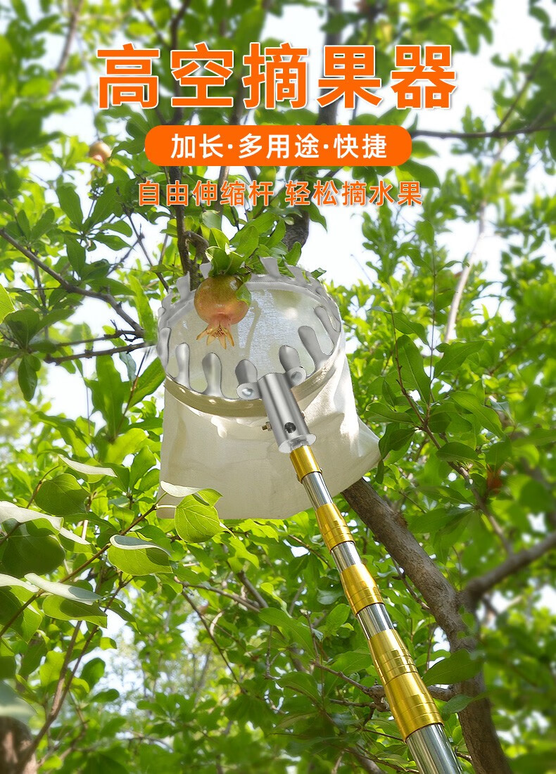 美科(mytec)高空摘水果神器 伸缩杆摘果神器芒果杨梅摘果器果子李子采