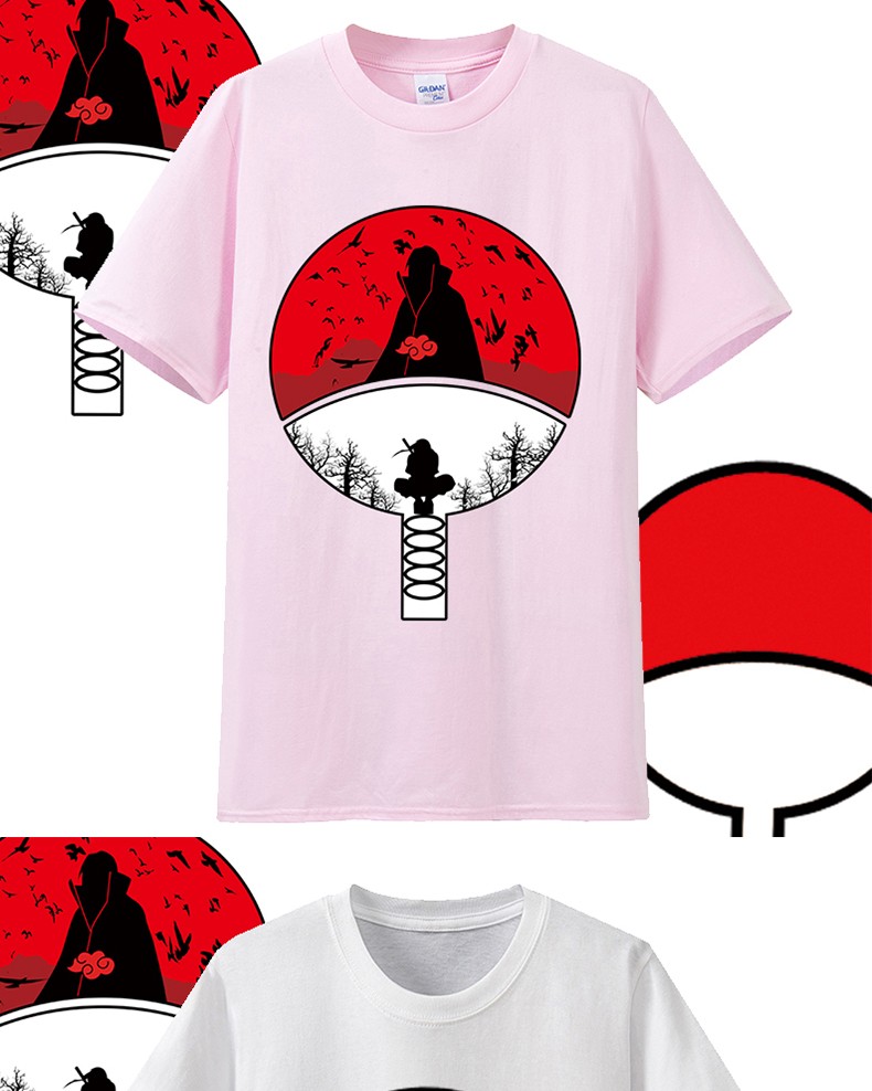 动漫火影忍者鸣人写轮眼t恤宇智波鼬体恤短袖夏季纯棉衣服男 天道佩恩