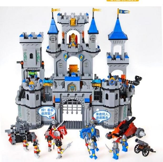 玖纹豹乐··高积木古代战争狮王城堡人仔启蒙三国演义拼装军事士兵