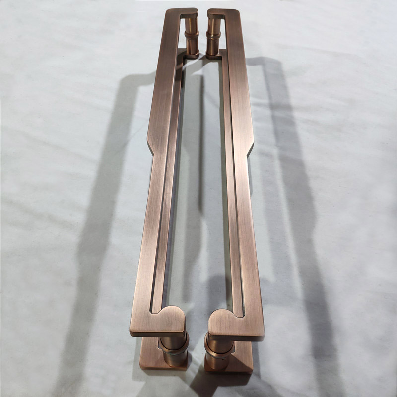 玻璃门拉手简约中式仿古大门拉手别墅双开门推拉木门把手黑色 黑色