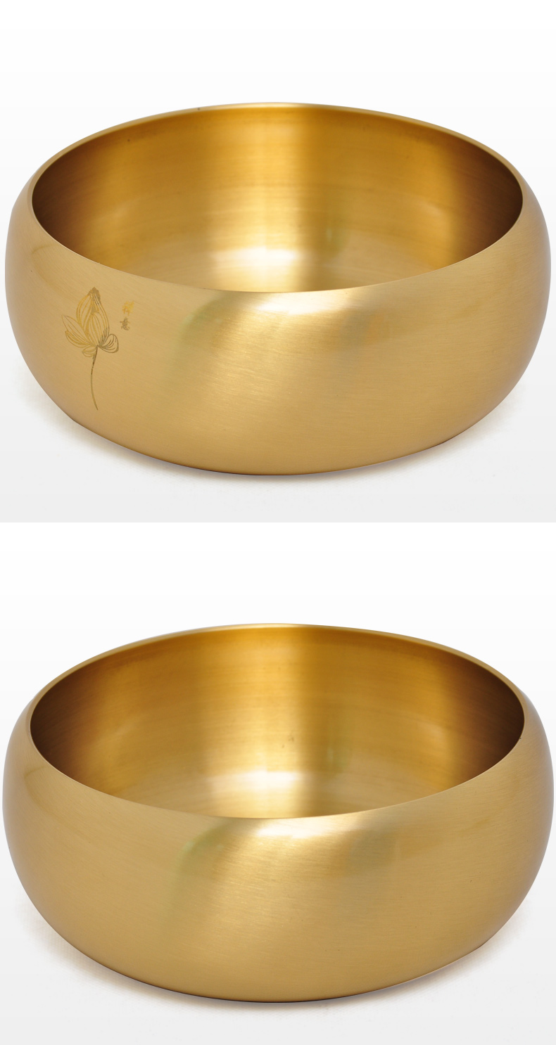 铜茶洗摆件茶杯收纳工艺品茶道功夫茶具配件禅意茶几茶桌装饰品禅茶17