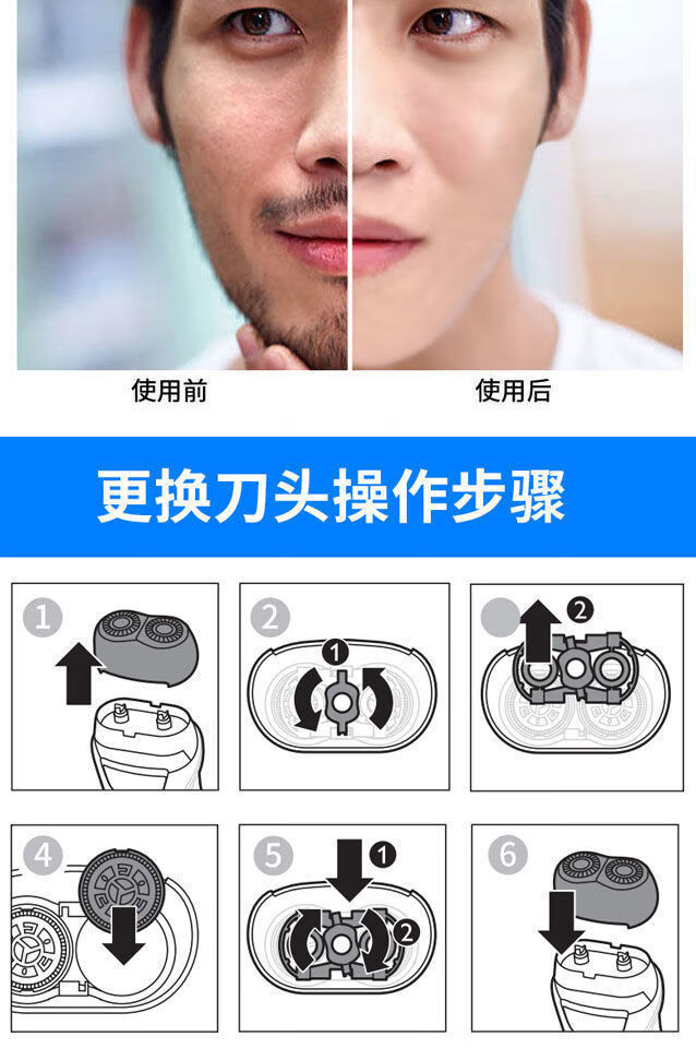 适用于飞利浦剃须刀头刀片pq182pq190hq139hq460pq192刀网支架zitale