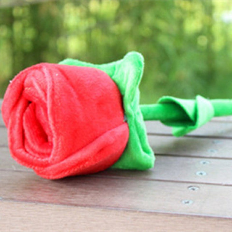 迪士尼网红同款仿真花朵女友礼物花朵按摩棒玩偶玫瑰花敲背棒毛绒玩具