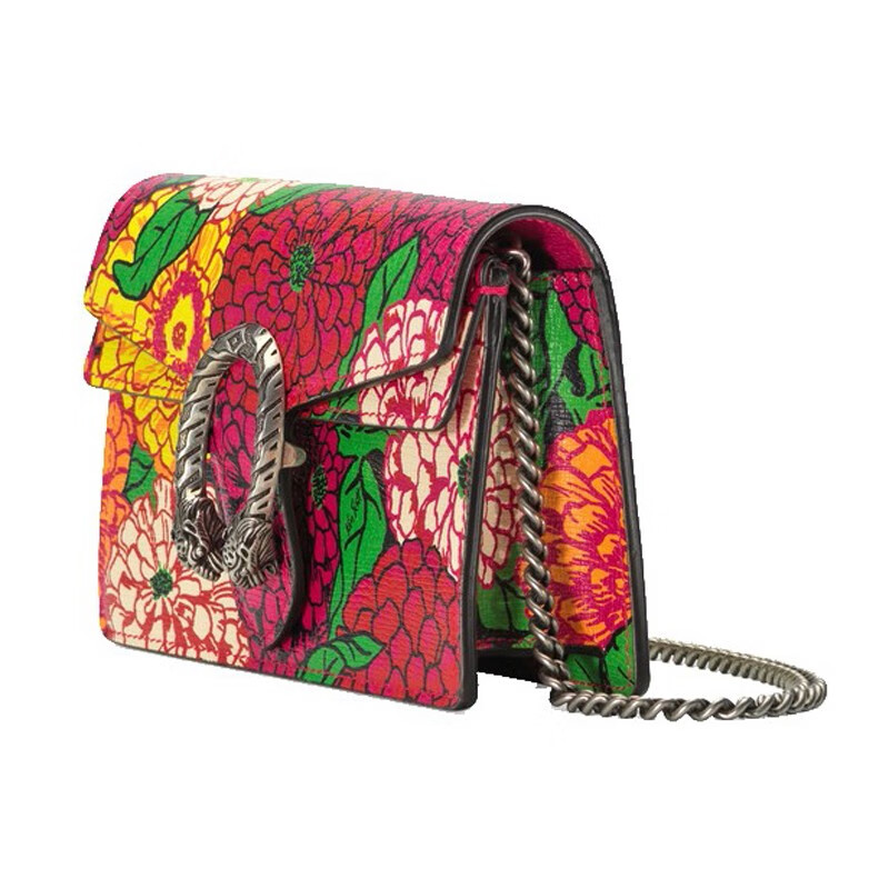 gucci 古驰珊瑚蛇印花织物/配皮女士手包 印花 31×21【图片 价格