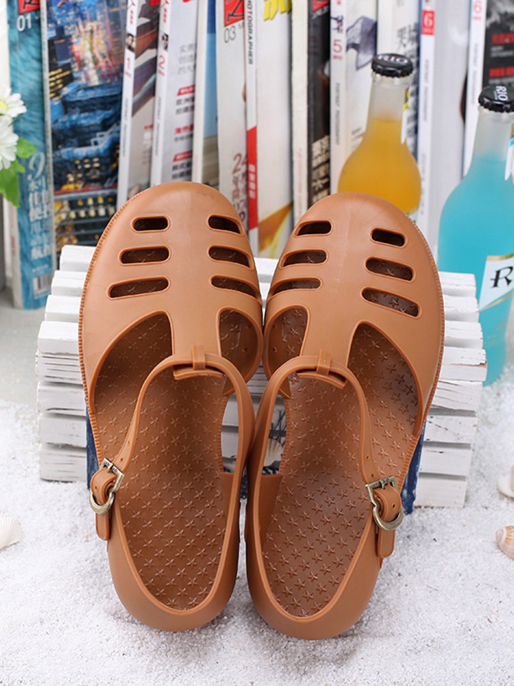 越南橡胶洞洞凉鞋男鞋夏季防滑不磨脚怀旧解放鞋老款柔软胶鞋品质定制